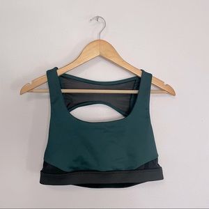 JO + JAX Victory Bra Top Scoop Neck Cutout Back Detail Sports Bra Full Coverage